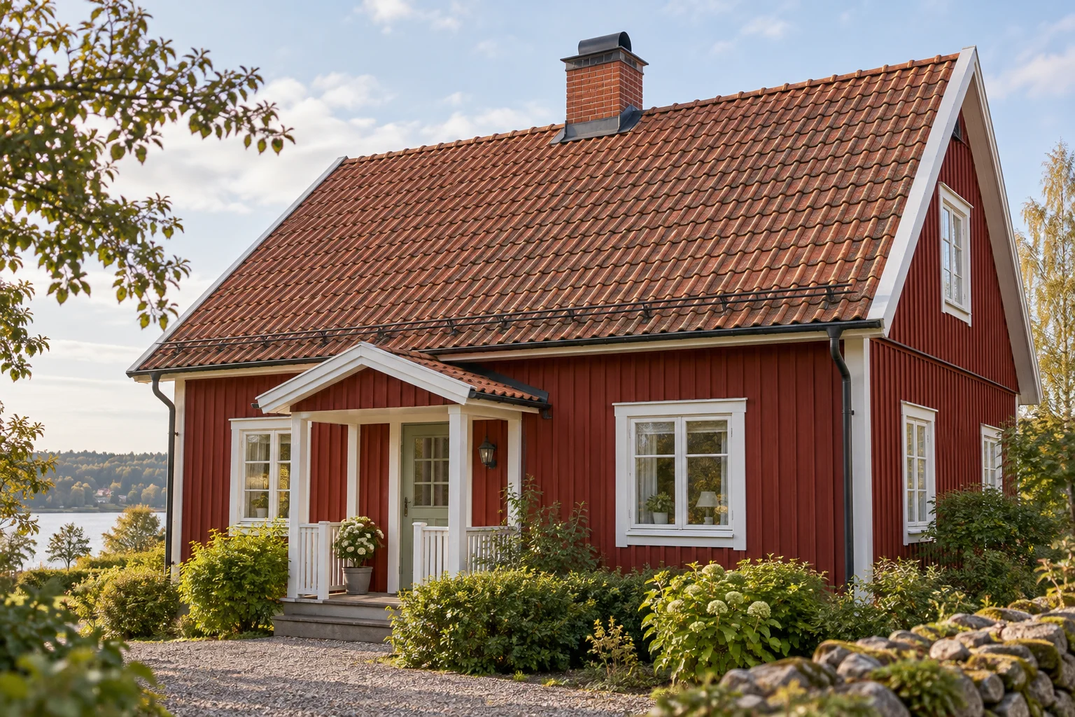 Byta tak på villa – illustration av tak och hus